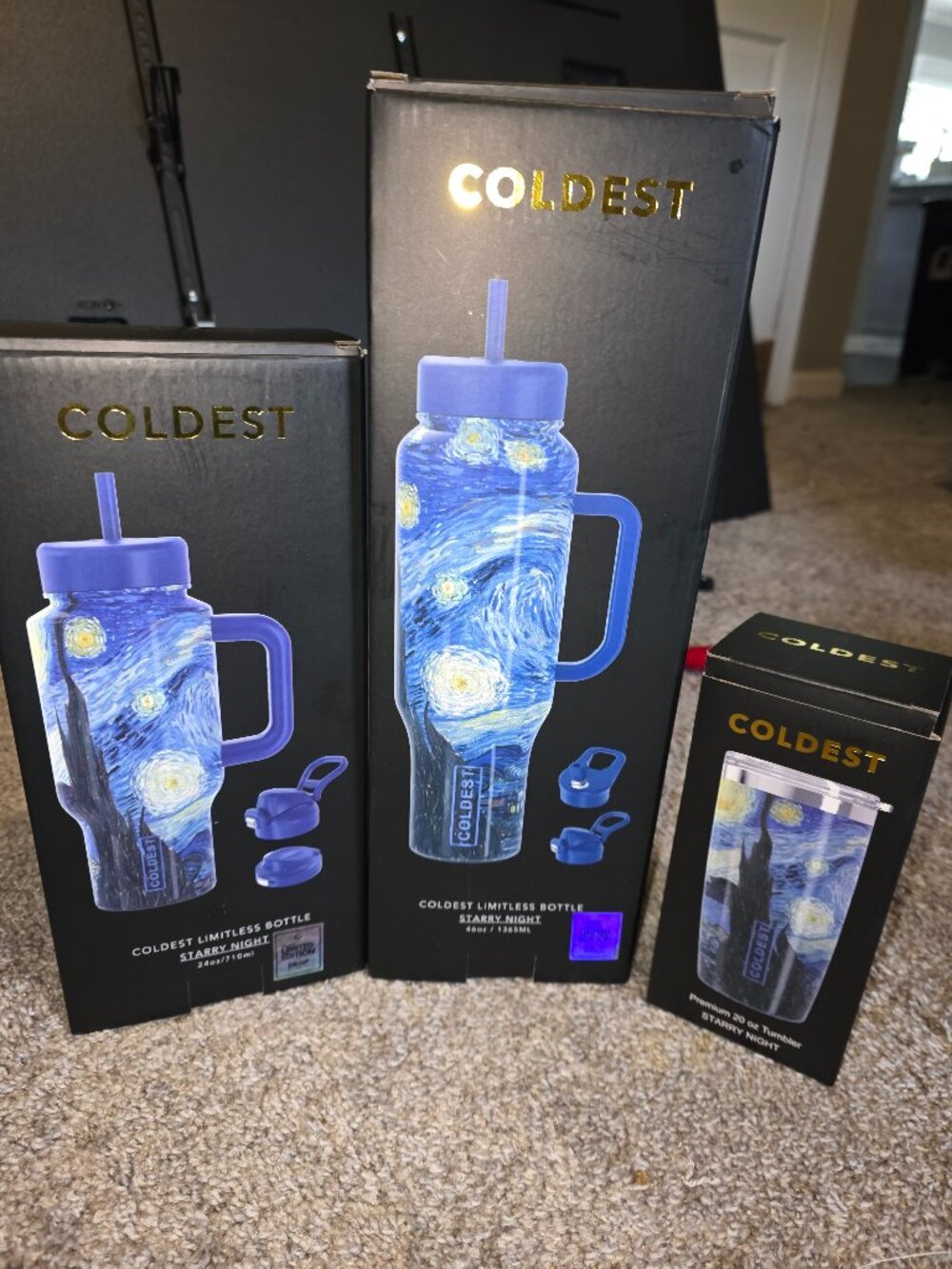 COLDEST Starry Night Set 46oz 24oz 20oz Limited Edition Rare New in Box